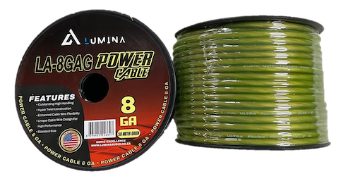 8 Gauge Power Cable - Green [LA-8GAG]