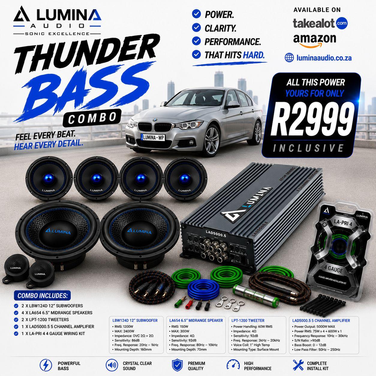 LUMINA AUDIO THUNDER BASS MIDRANGE COMBO