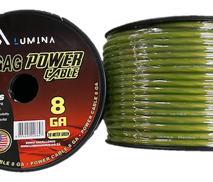 8 Gauge Power Cable - Green [LA-8GAG]
